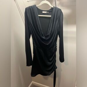 Ramy Brook black mini scoop dress